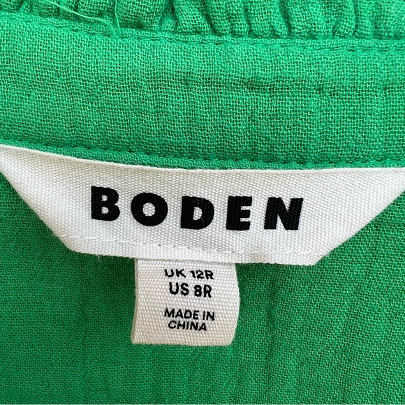 Boden bright green flutter sleeve dress with pockets - Picture 6 of 7